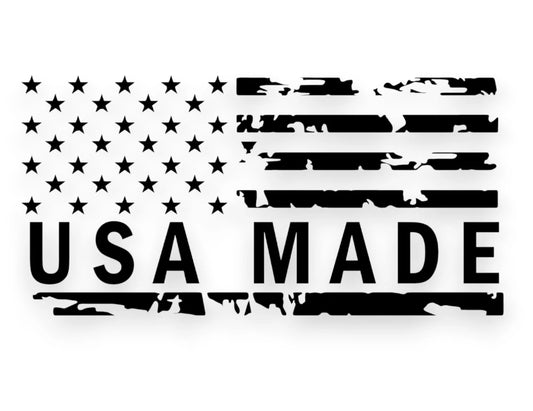 USA Made American Flag Sticker - Window Decal - STICKERNERD.COM