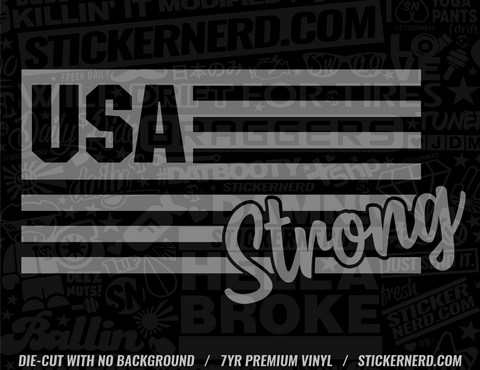 USA Strong Sticker - Window Decal - STICKERNERD.COM