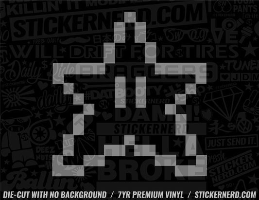 Video Game 8-Bit Star Sticker - Decal - STICKERNERD.COM