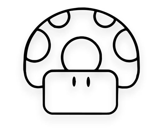 Video Game Mushroom Sticker - Window Decal - STICKERNERD.COM
