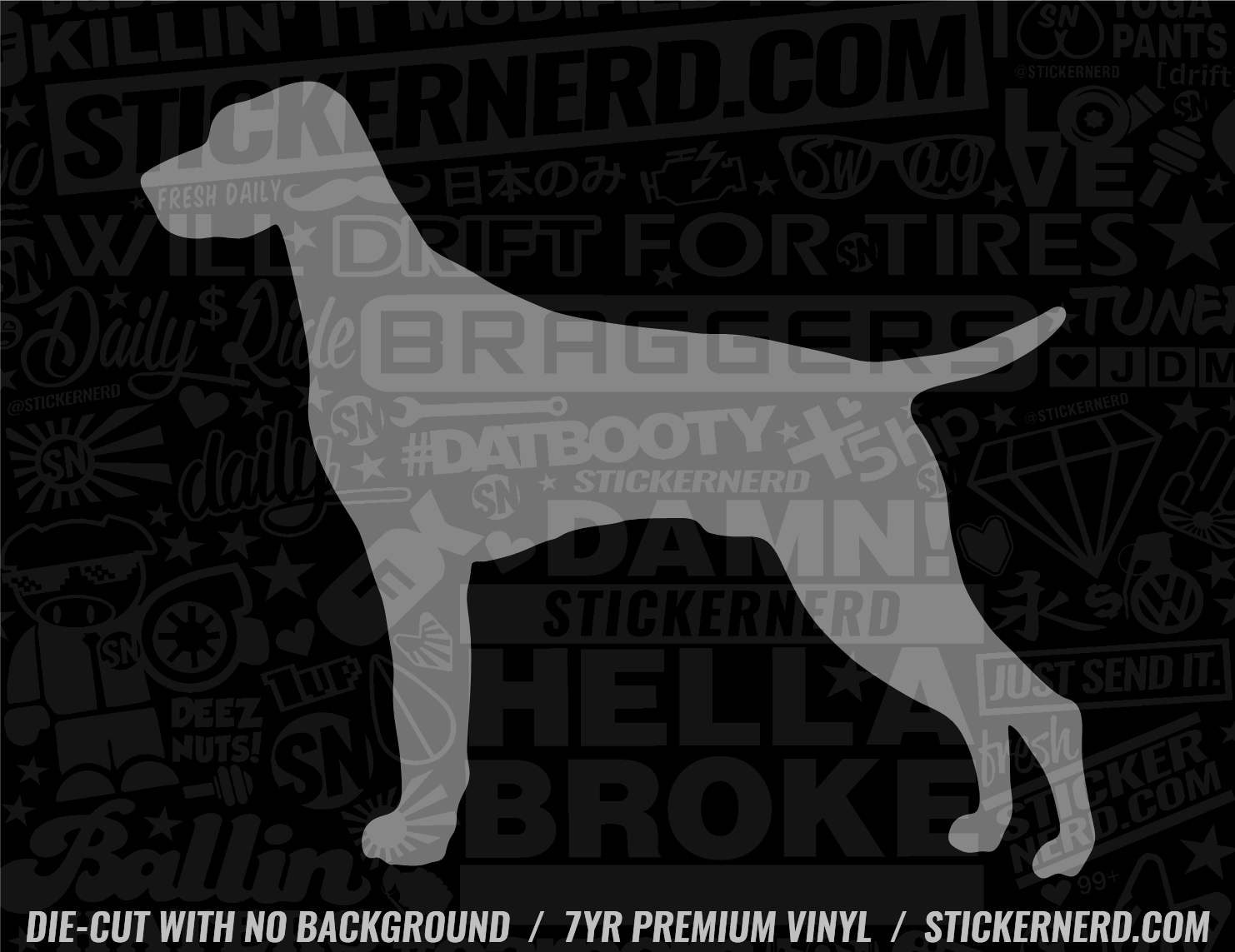 Vizsla Dog Sticker - Window Decal - STICKERNERD.COM