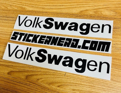 
VolkSWAGen Decal - STICKERNERD.COM
