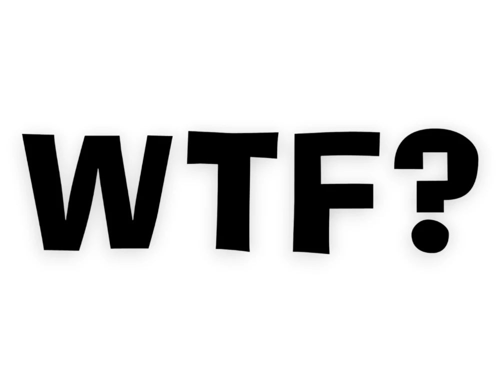 WTF? Sticker - Window Decal - STICKERNERD.COM