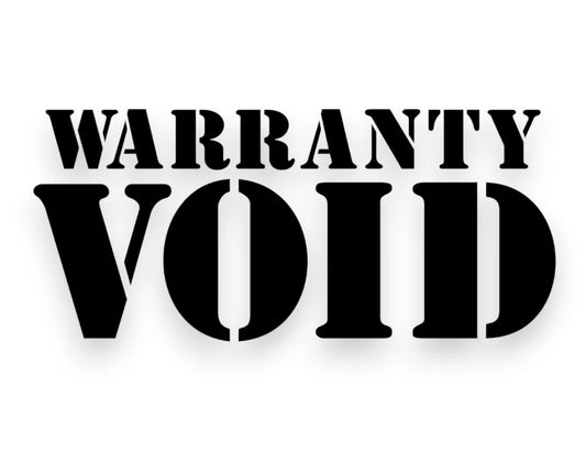 Warranty Void Sticker - Funny Decal - STICKERNERD.COM
