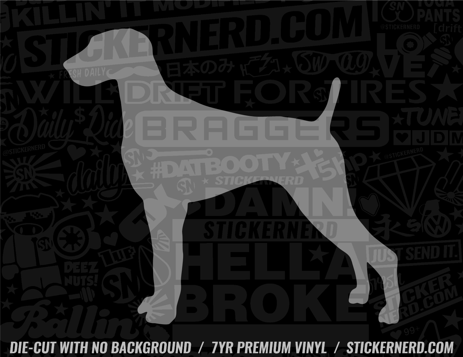 Weimaraner Dog Sticker - Window Decal - STICKERNERD.COM