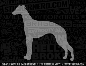 Whippet Dog Sticker - Window Decal - STICKERNERD.COM