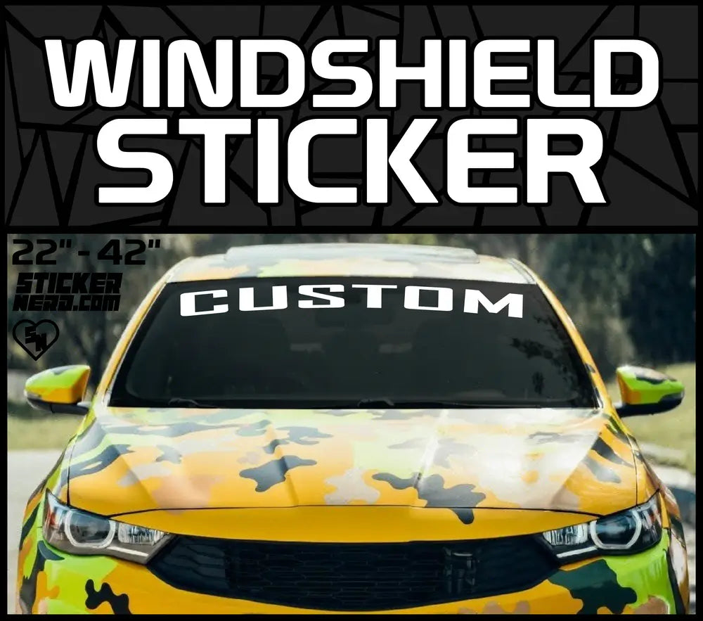 Custom Windshield Sticker - Vinyl Car Banners And Decals