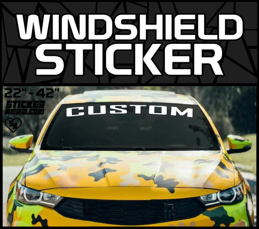 Custom Windshield Sticker - Vinyl Car Banners And Decals
