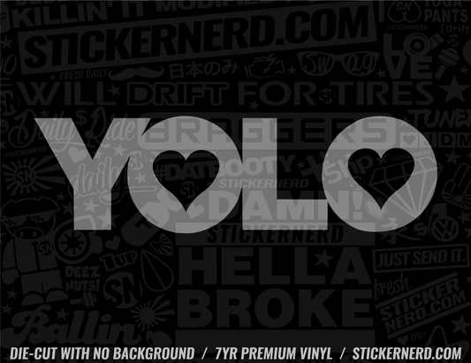 YOLO Sticker - Window Decal - STICKERNERD.COM