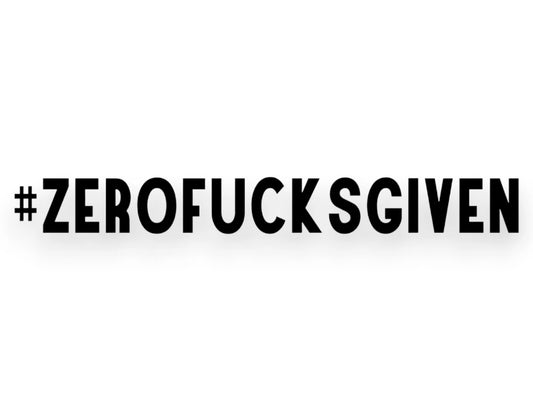 Zero F Given Sticker - Window Decal - STICKERNERD.COM