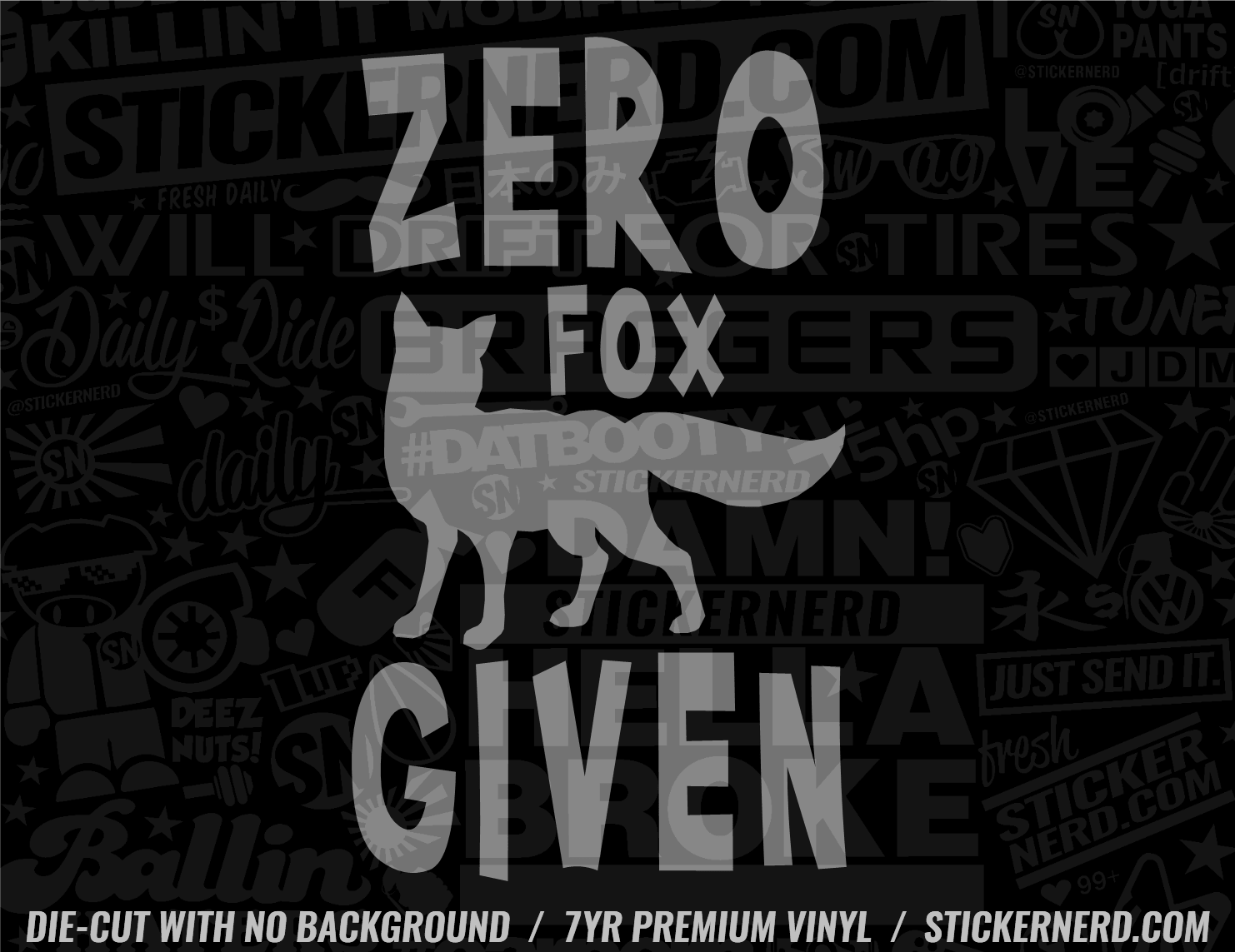 Zero Fox Given Sticker - Decal - STICKERNERD.COM