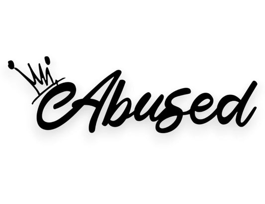 Abused Crown Sticker - Decal - STICKERNERD.COM