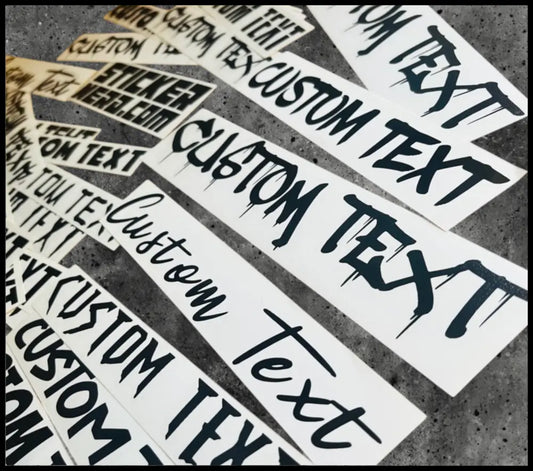 Adhesive Vinyl Lettering - Custom Stickers - Custom Decals