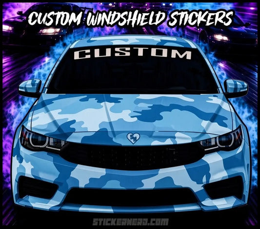 Adhesive Windshield Banners - Custom Stickers - Custom Decals
