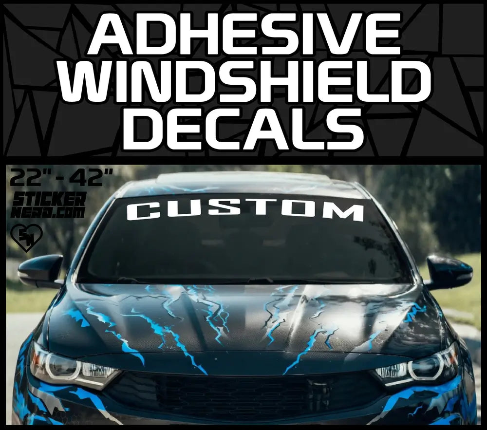 Adhesive Windshield Decals - Custom Window Stickers And Lettering
