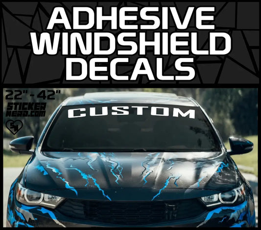 Adhesive Windshield Decals - Custom Window Stickers And Lettering