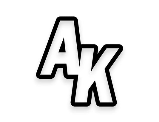 AK State Initials Sticker - STICKERNERD.COM