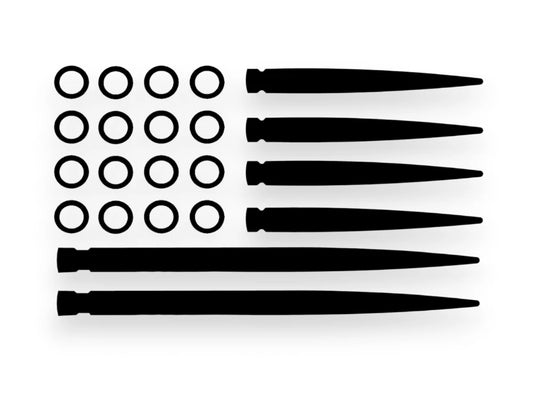 America Flag Bullets Sticker - Decal - STICKERNERD.COM