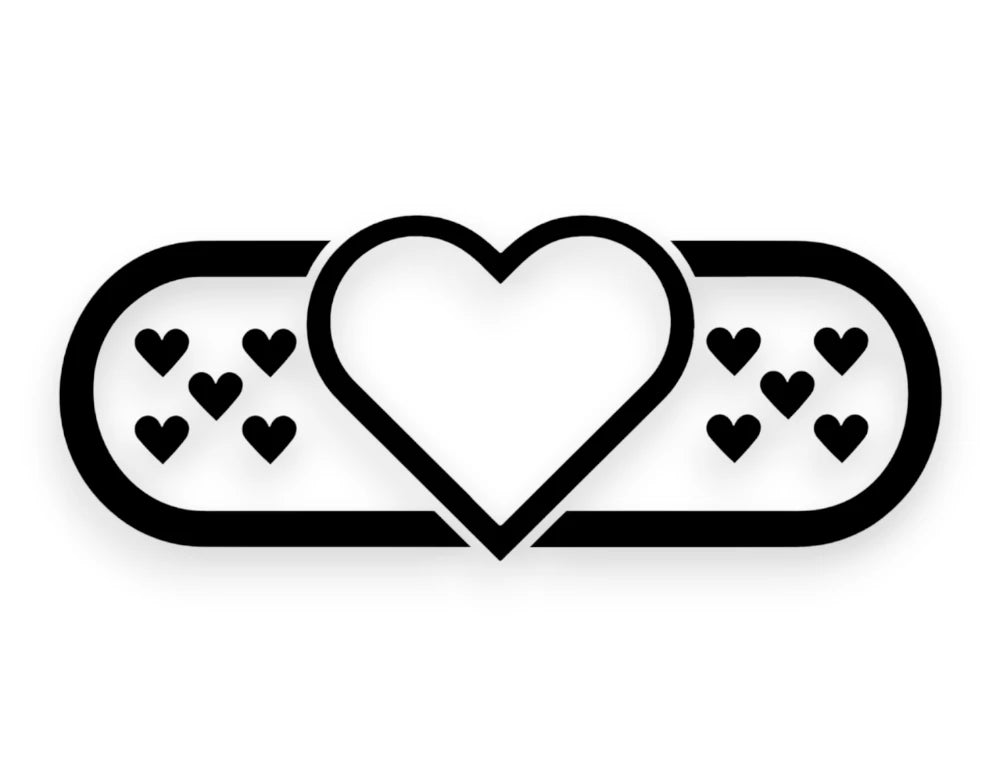 Bandage Heart Sticker - Decal - STICKERNERD.COM