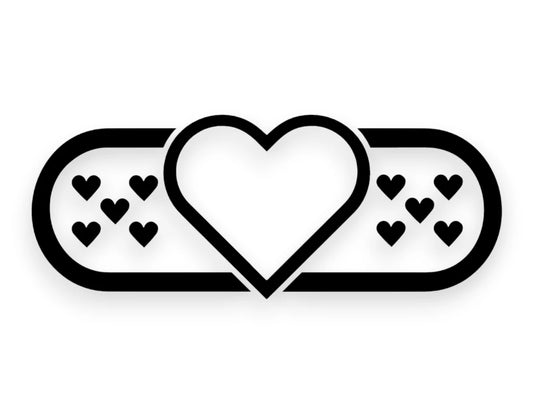 Bandage Heart Sticker - Decal - STICKERNERD.COM