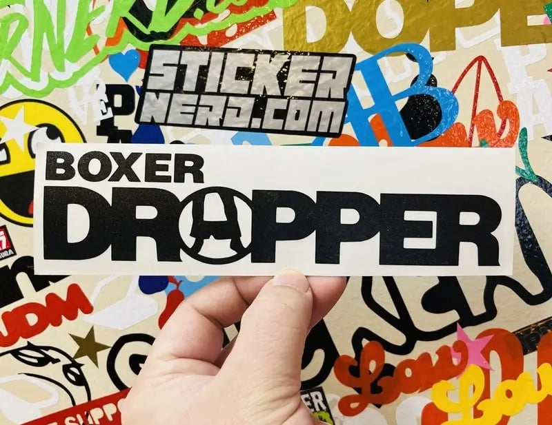 Boxer Dropper Sticker - Vinyl Decal
