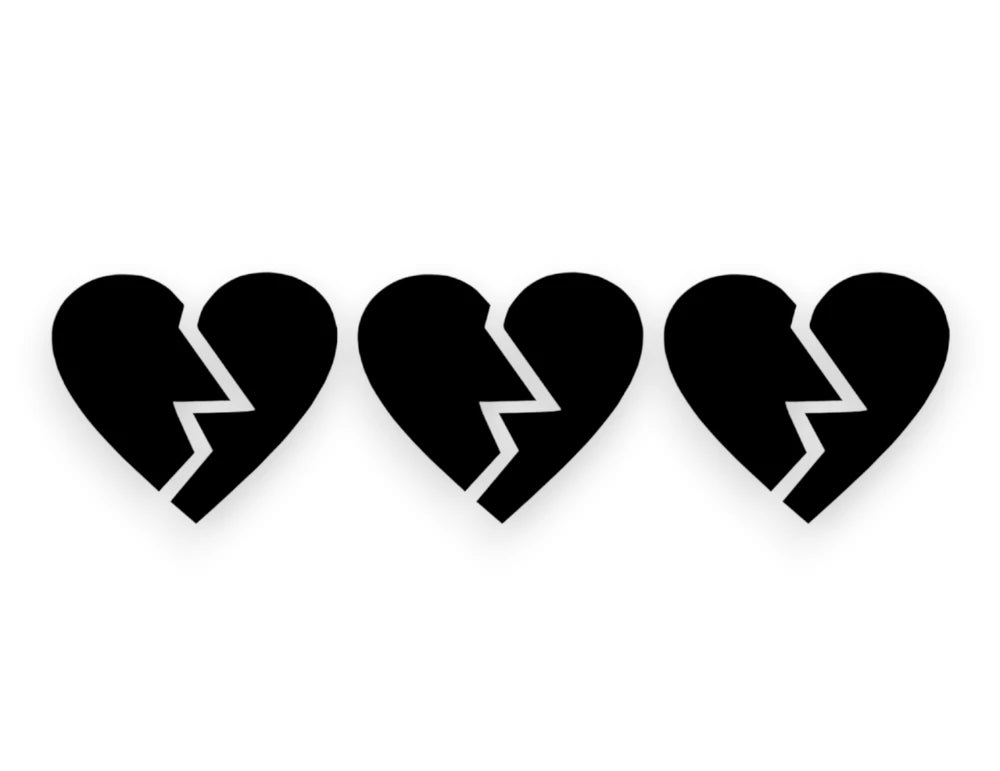 Broken Heart Sticker - 3 Pack