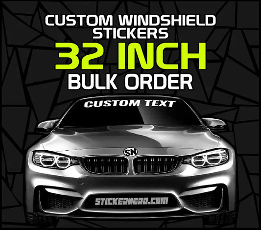 32 Inch Custom Windshield Stickers Bulk Order - Custom Windshield Stickers - StickerNerd