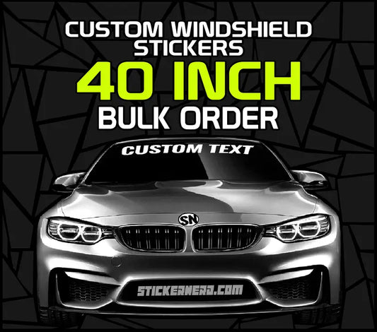 40 Inch Custom Windshield Stickers Bulk Order - Custom Windshield Stickers - StickerNerd