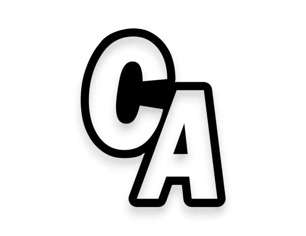 CA State Initials Sticker - STICKERNERD.COM