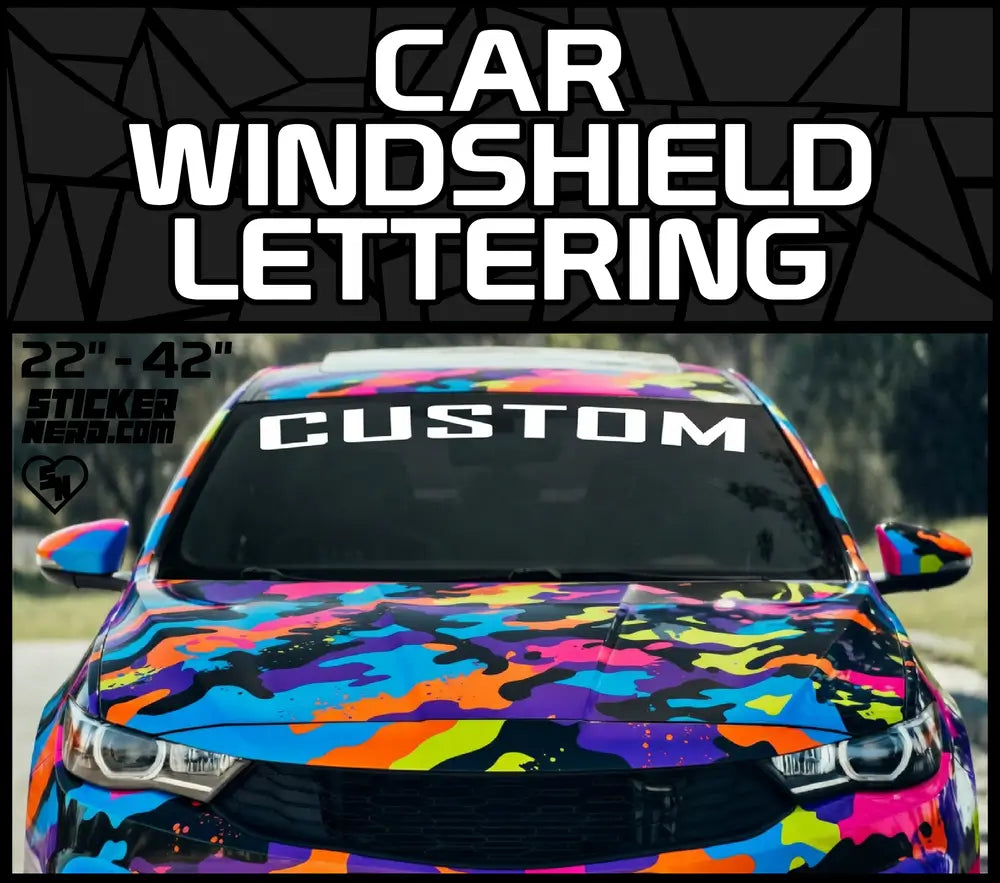 Car Windshield Lettering Stickers - Window Vinyl Banners And Decals