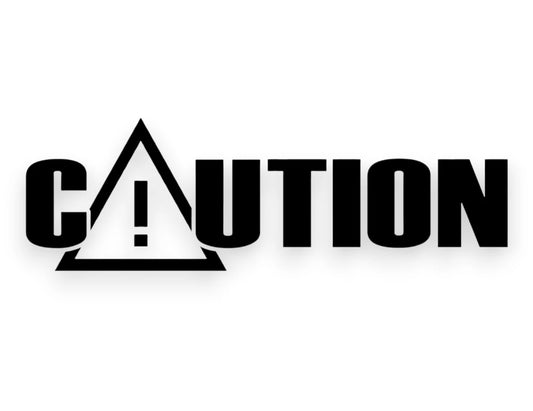 Caution Sticker - Decal - STICKERNERD.COM