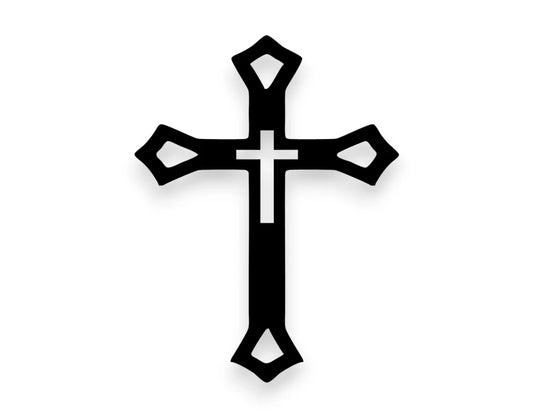 Cross Vinyl Sticker - Car Decal