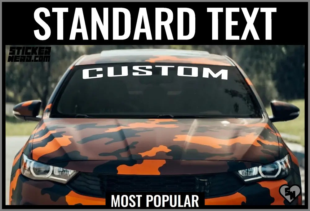 Custom Windshield Stickers - Custom Window Banners - StickerNerd