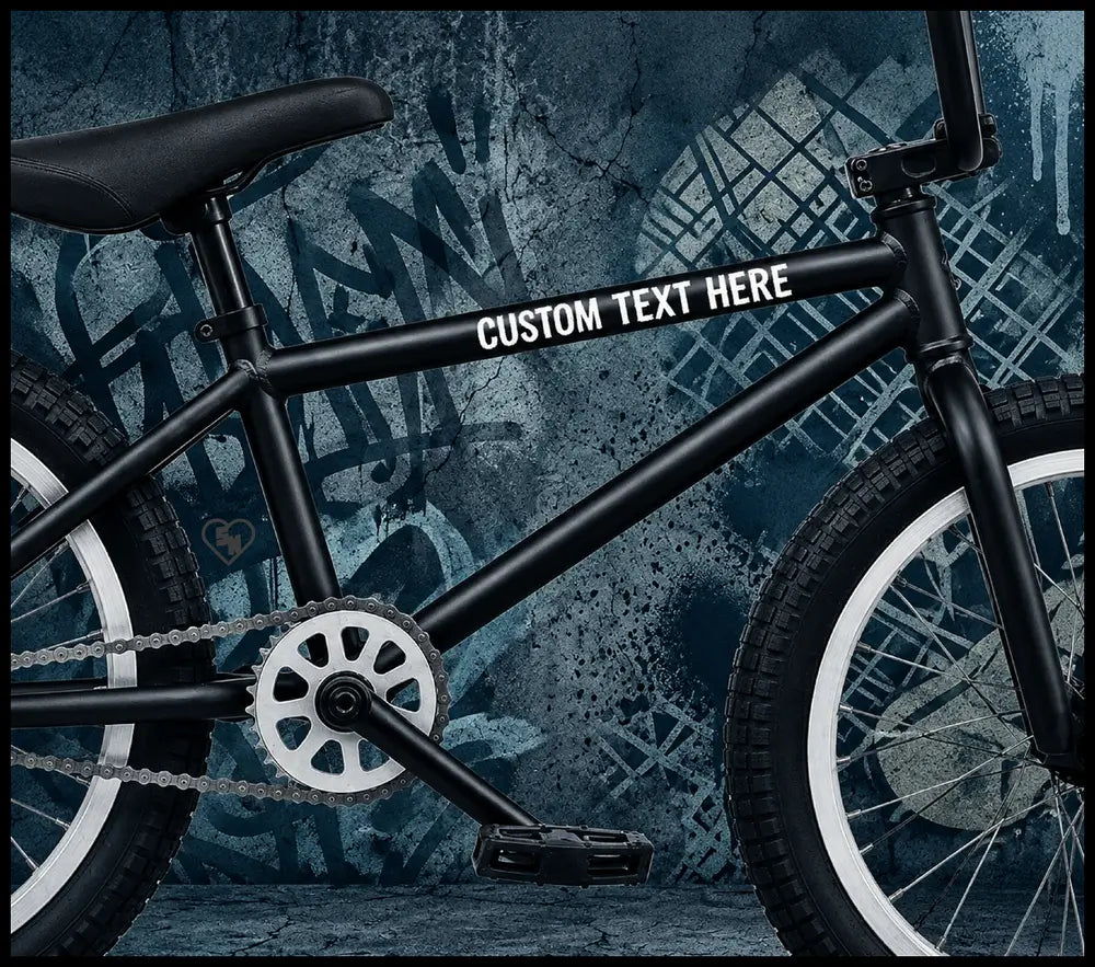 Custom BMX Decals - Custom BMX Stickers - Bike Frame Decals - Custom Vinyl Lettering