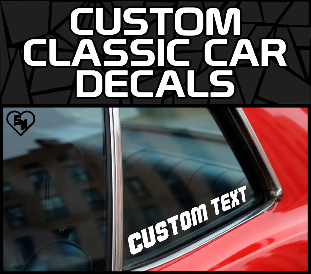 Custom Classic Car Decals - Custom Muscle Car Stickers 