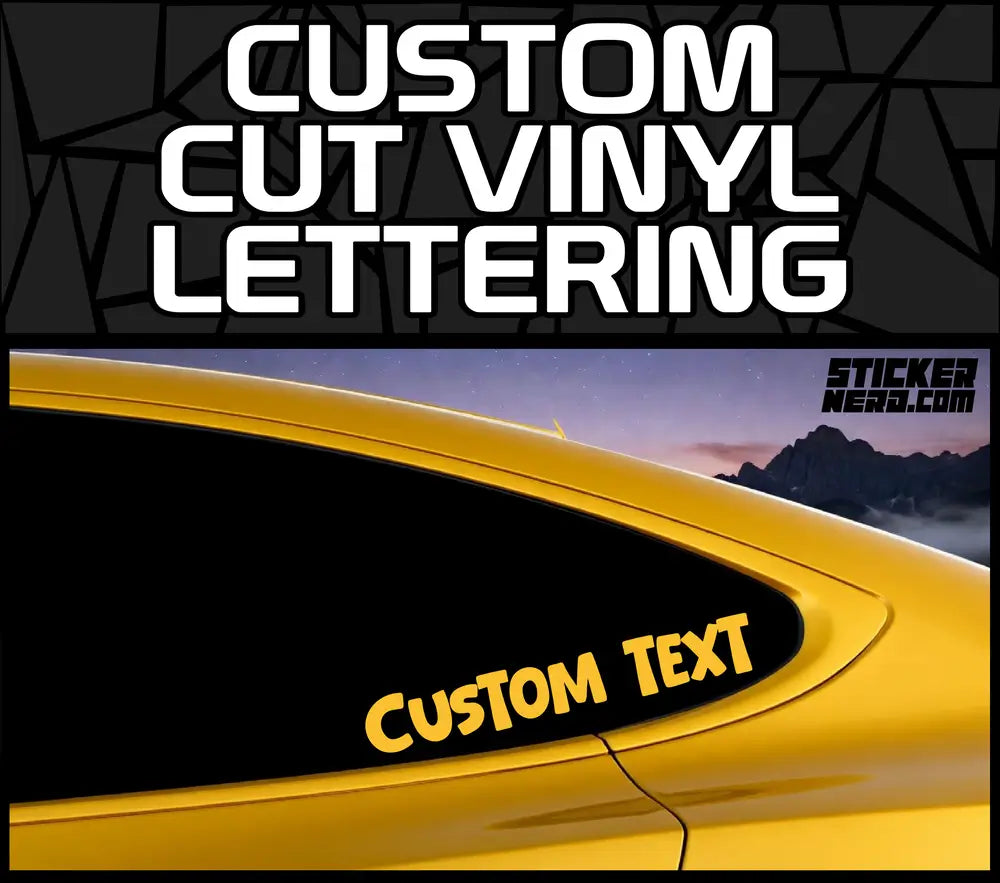 Custom Cut Vinyl Lettering - Design Window Stickers And Decals