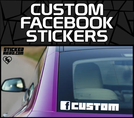 Custom Facebook Stickers - Car Window Decals - Social Media Stickers