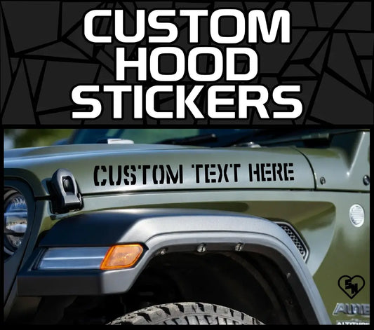 Custom Hood Stickers - Jeep Decals - Lettering