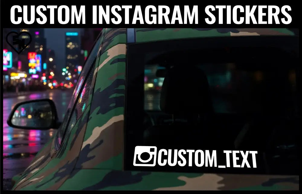 Custom Instagram Stickers - Car Window Decals - STICKERNERD.COM