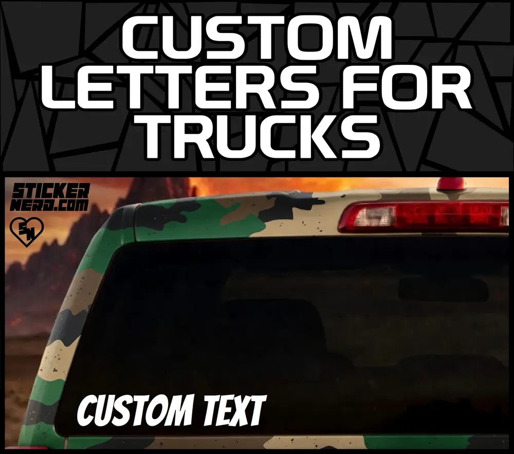 Custom Letters For Trucks - Vinyl Window Stickers - Truck Decals