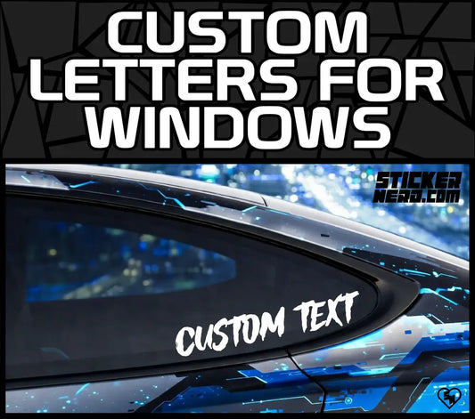 Custom Letters For Windows - Vinyl Stickers And Custom Decals