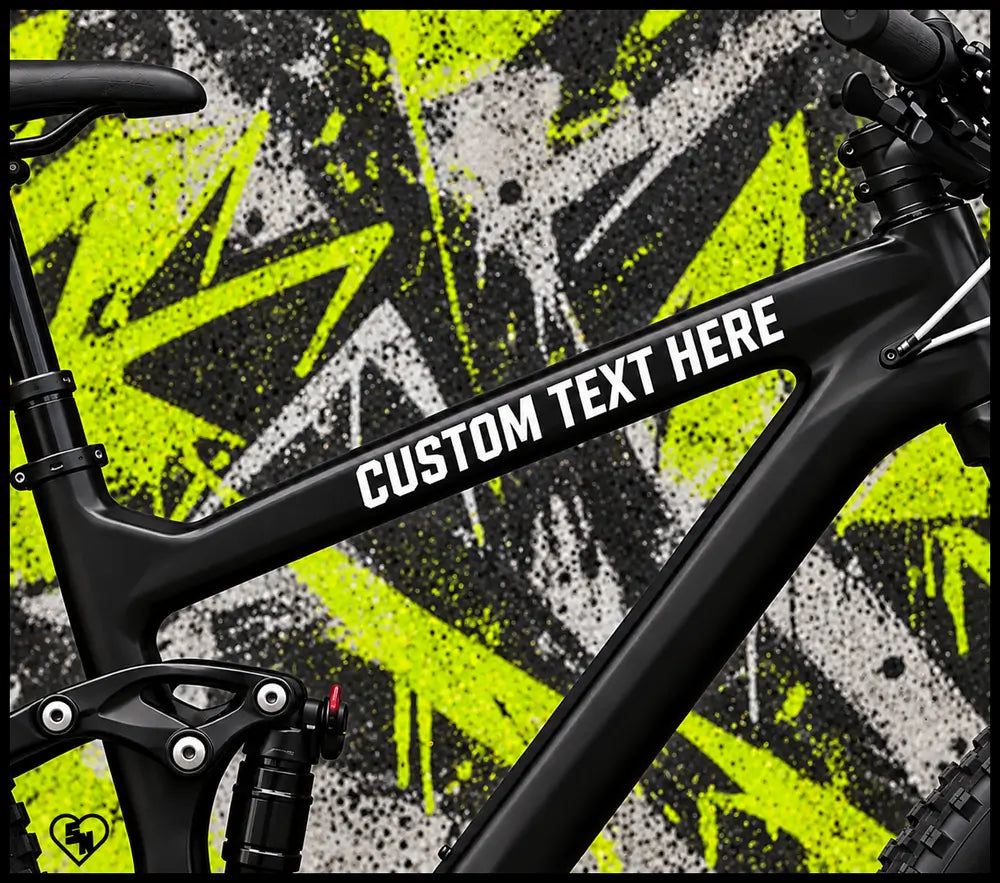Custom Mountain Bike Decals - Vinyl Lettering Stickers For Bikes