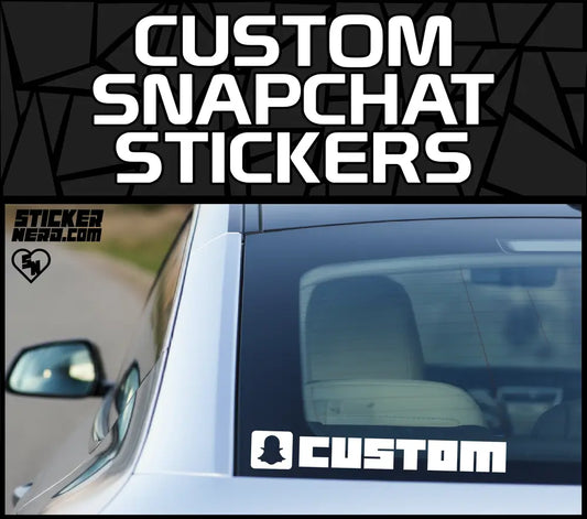 Custom SnapChat Stickers - Car Window Decals - Social Media Stickers