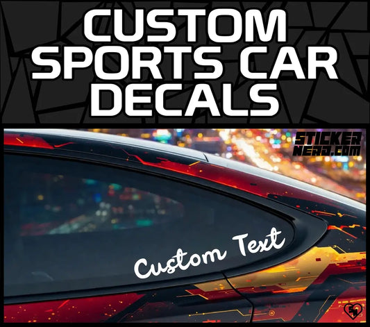 Custom Sports Car Decals - Vinyl Window Stickers