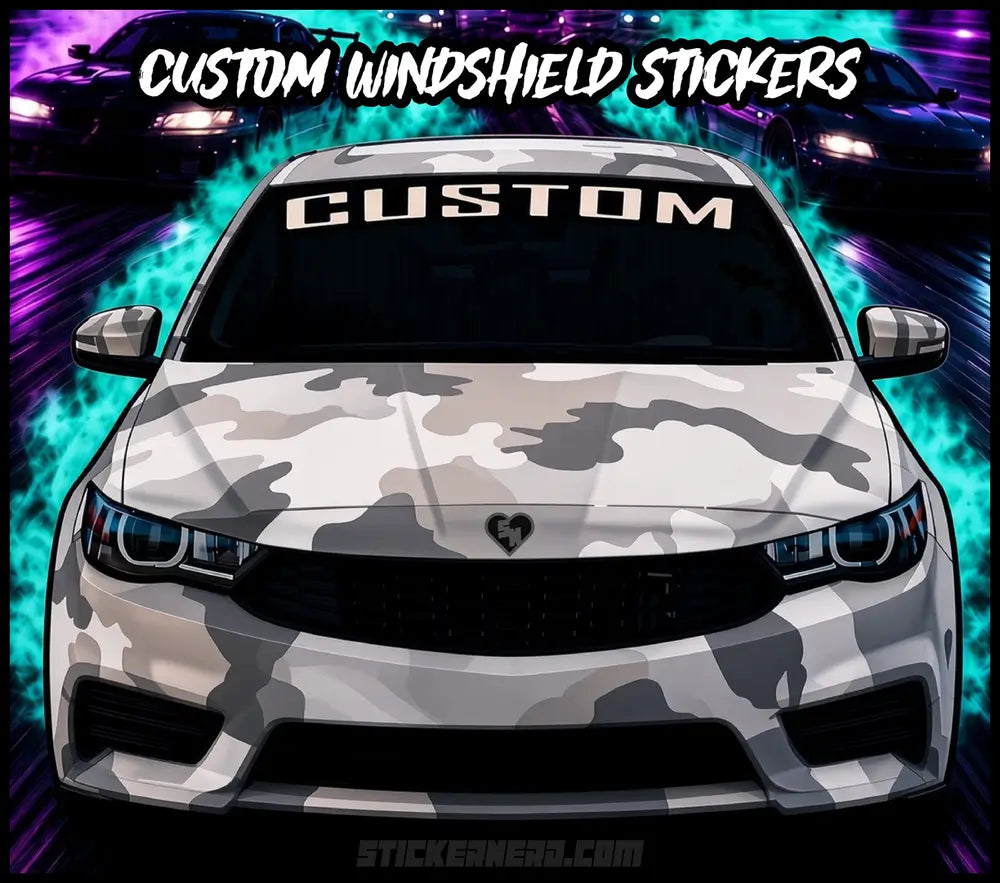 Custom Text Banners - Custom Windshield Stickers And Decals
