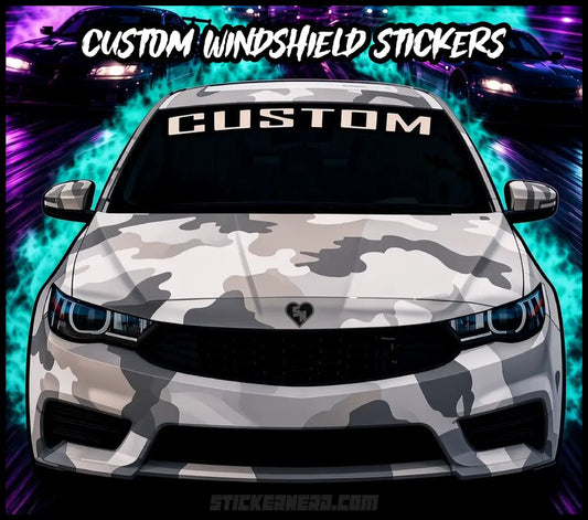 Custom Text Banners - Custom Windshield Stickers And Decals