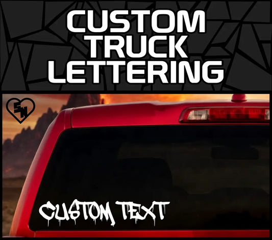 Custom Truck Lettering - Vinyl Window Stickers And Decals