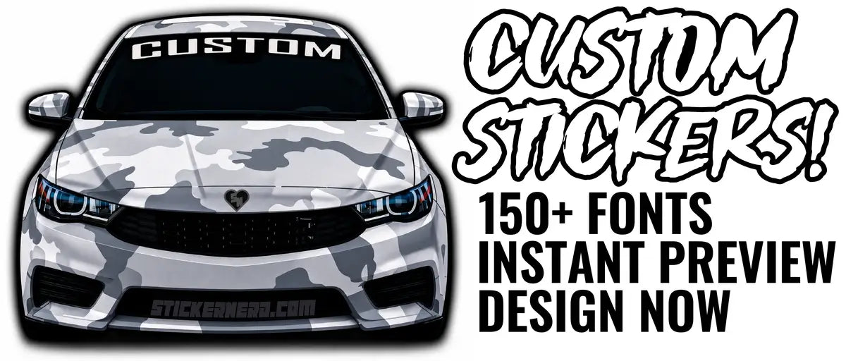 Custom Stickers For Cars - Windshield Banners - Large Window Decals