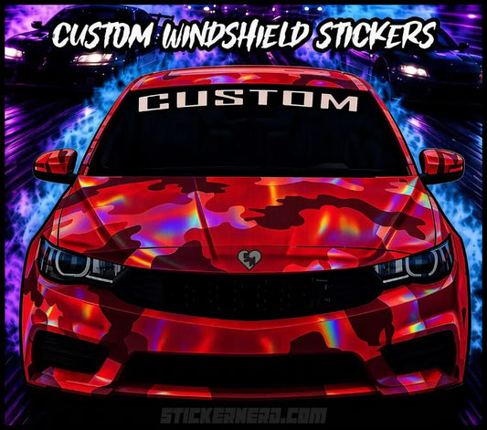 Custom Window Banners - Windshield Stickers - Custom Windshield Decals