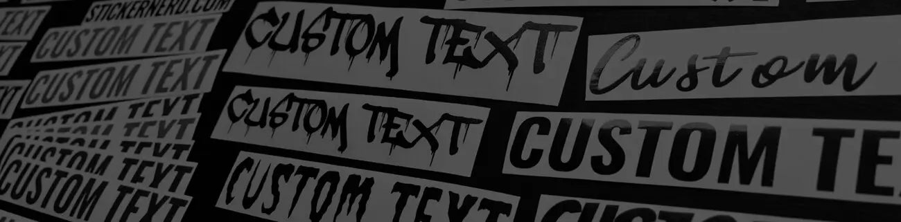 Custom lettering Text Stickers - Car Window Decals And Custom Stickers